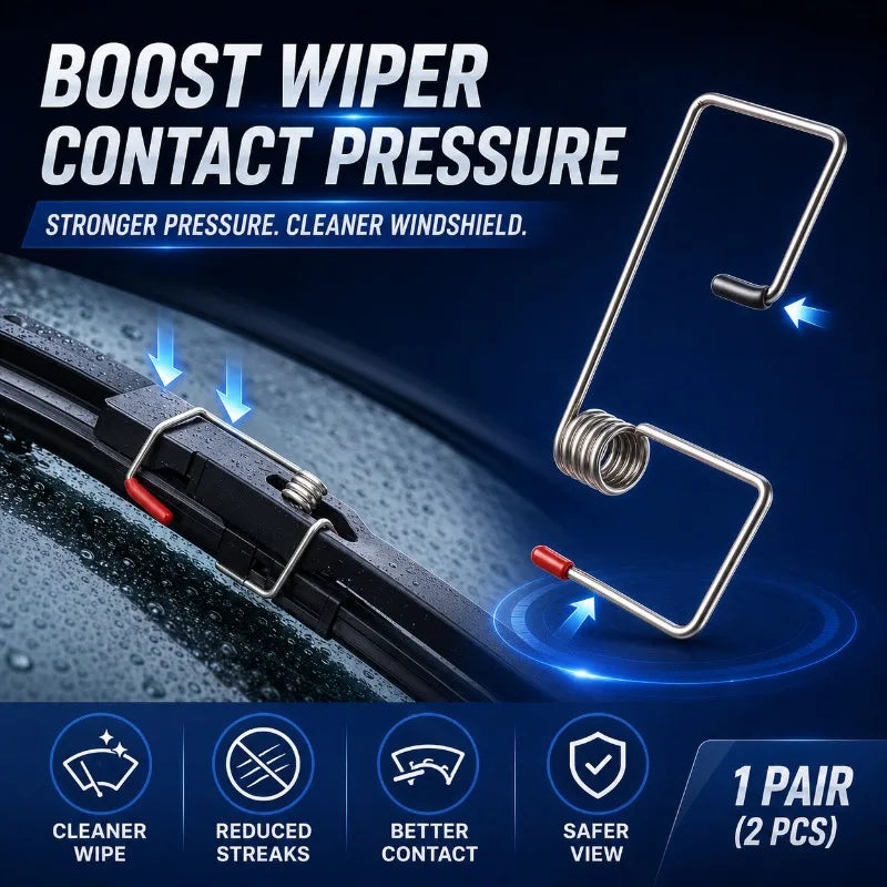 2-Pack Wiper Arm Booster Springs | Stainless Steel Clip-On Wiper Arm Booster QXL