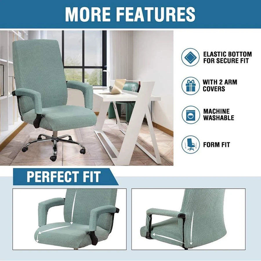 Stretch Polar Fleece Office Chair Cover | 5 Colors Anti-Static Office Chair Cover QXL