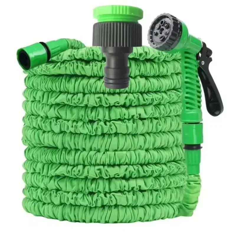 Retractable Expandable Garden Hose 25–200ft + Water Gun Nozzle Expandable Garden Hose QXL