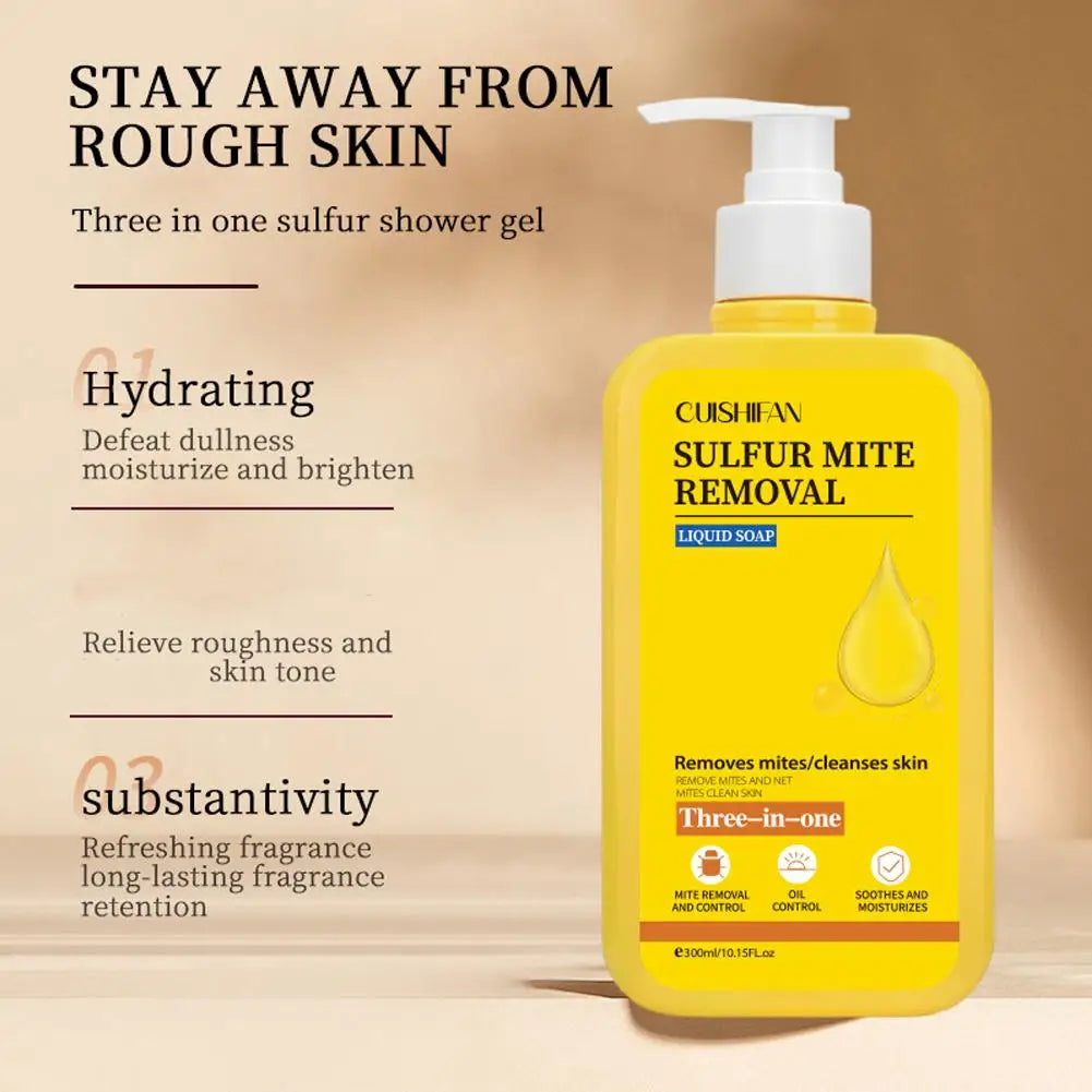 Sulfur Body Wash | Deep Cleansing Moisturizing Shower Gel 300ml Sulfur Body Wash QXL
