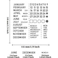 6x6" Stainless Steel Calendar Stencil | Journal & DIY Craft Craft Stencil Template QXL AECH04-11719