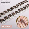 Semi-Cured UV Nail Wraps | French White Edge Full Cover – 22 Strips Semi-Cured Nail Wraps QXL BSA-0190