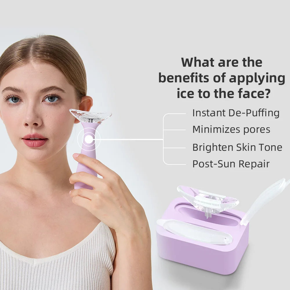 Facial Ice Roller Set with 2 Rollers & Carry Case | Skin Cooling Facial Ice Roller QXL