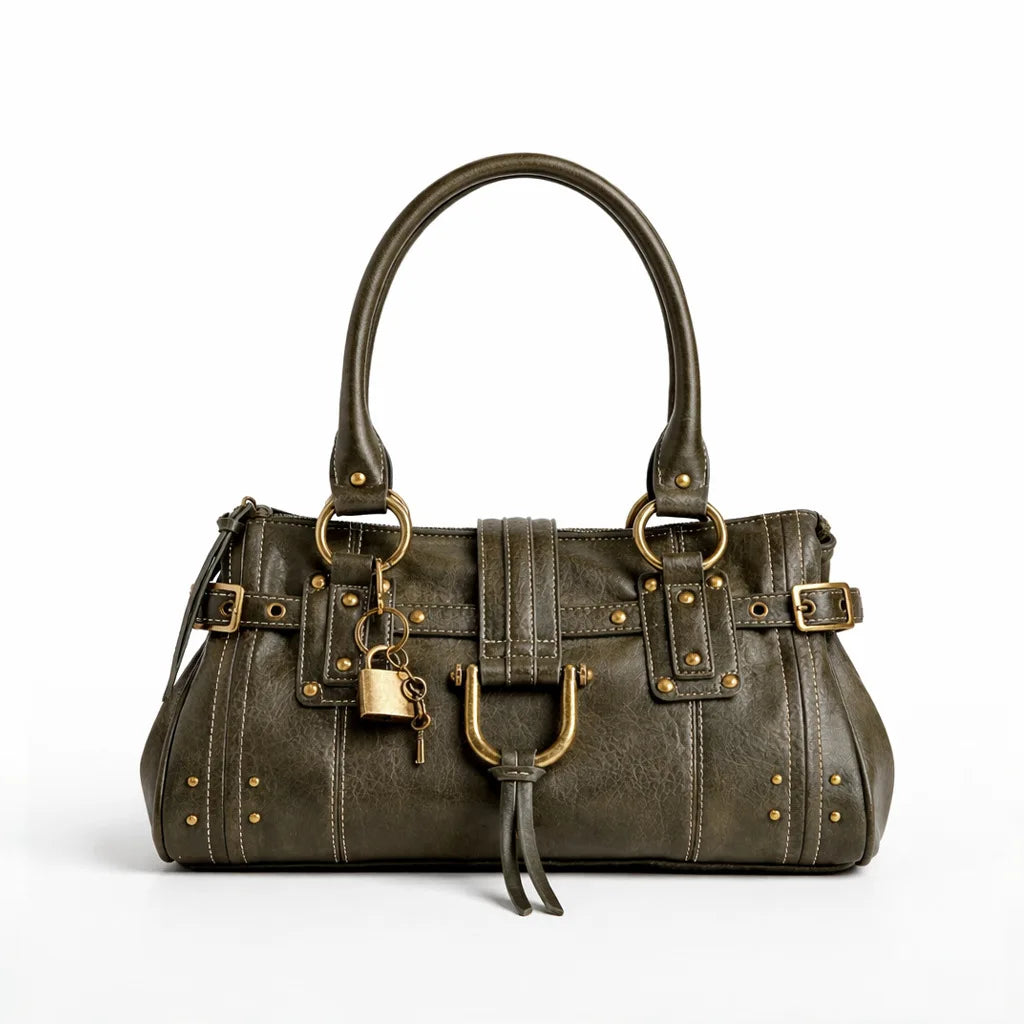 Luxury Leather Tote Diaper Bag | Large Crossbody Organizer Leather Tote Diaper Bag QXL