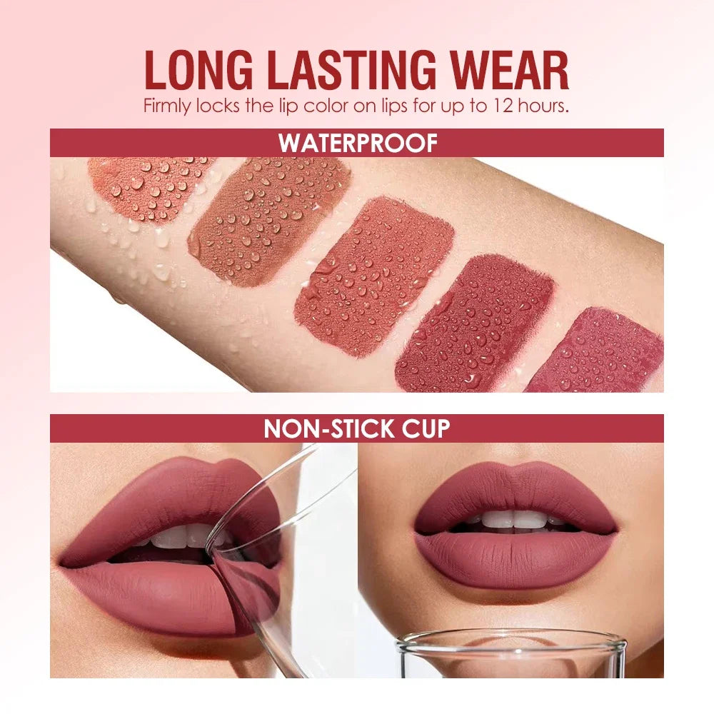 Julystar 6-Pack Velvet Lip Gloss Set | High Pigment Velvet Lip Gloss Set QXL