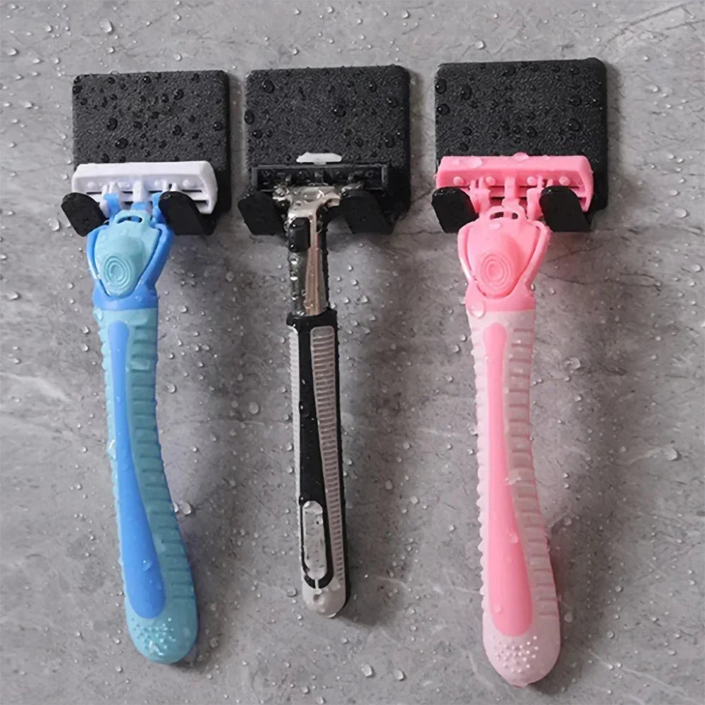Adhesive Shower Razor Holder Hook Rack | 2/4 Pack Razor Holder Hook QXL