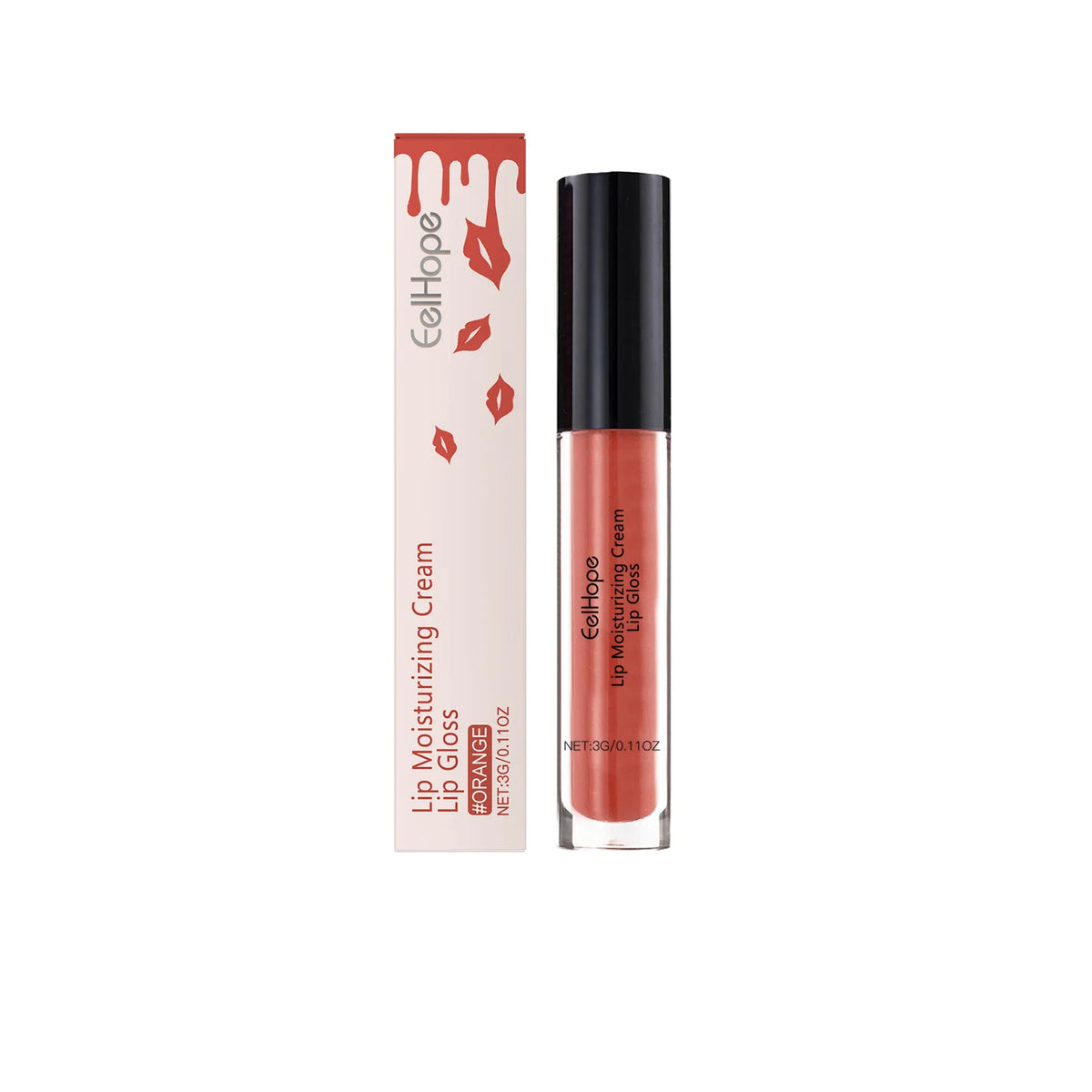 Eelhope Moisturizing Lip Gloss | Non-Sticky Glow 3g Moisturizing Lip Gloss QXL ORANGE