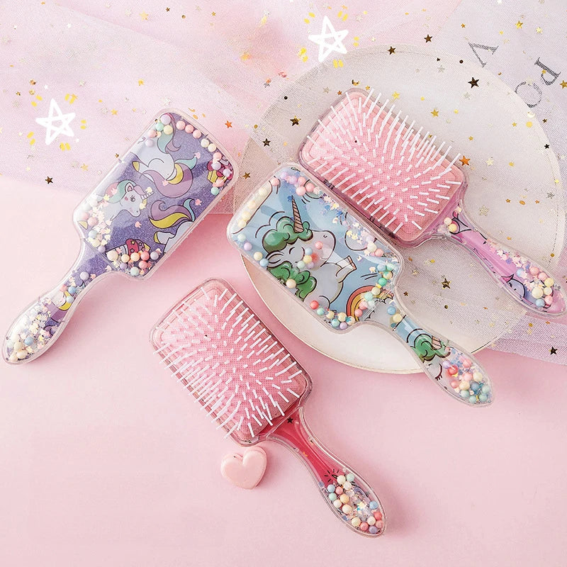 Unicorn Magic Detangling Massage Hair Brush – Anti-Static Detangling Hair Brush QXL
