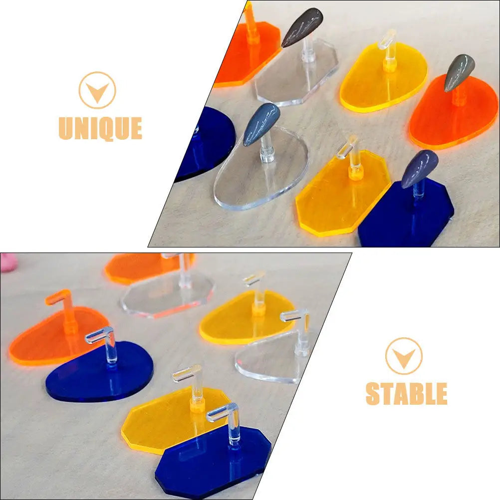 8-Pc Nail Art Practice Stand Set | Clear Acrylic Display Rack Nail Art Practice Stand QXL