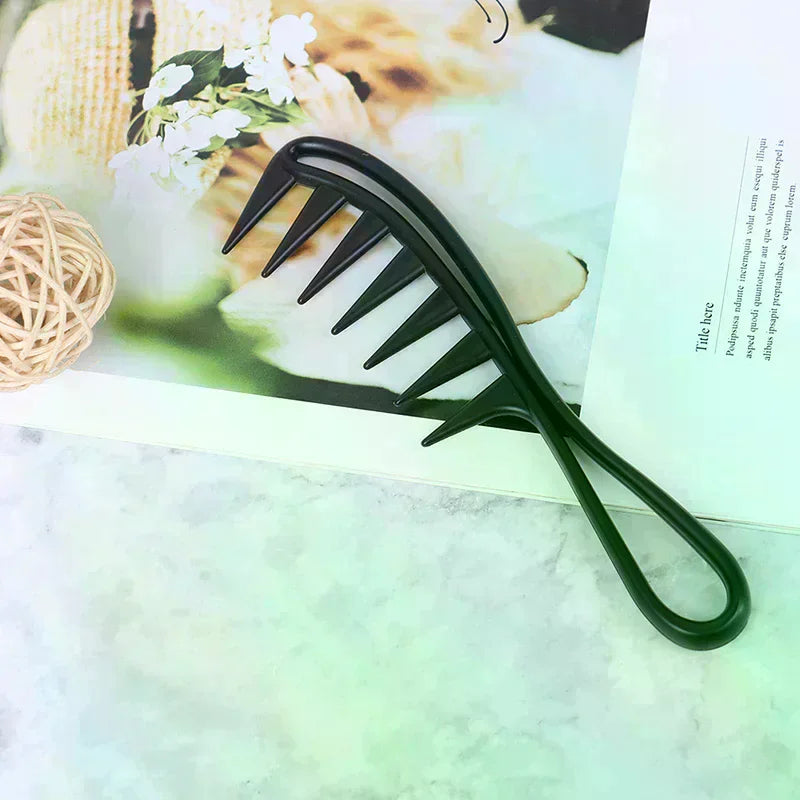 Shark Jumbo Wide Tooth Hair Comb | Black Handle Grip Wide Tooth Hair Comb QXL