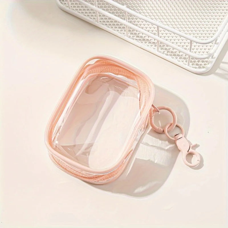2-Pack Mini Transparent PVC Zipper Pouches | Storage Bags Mini Storage Pouch QXL