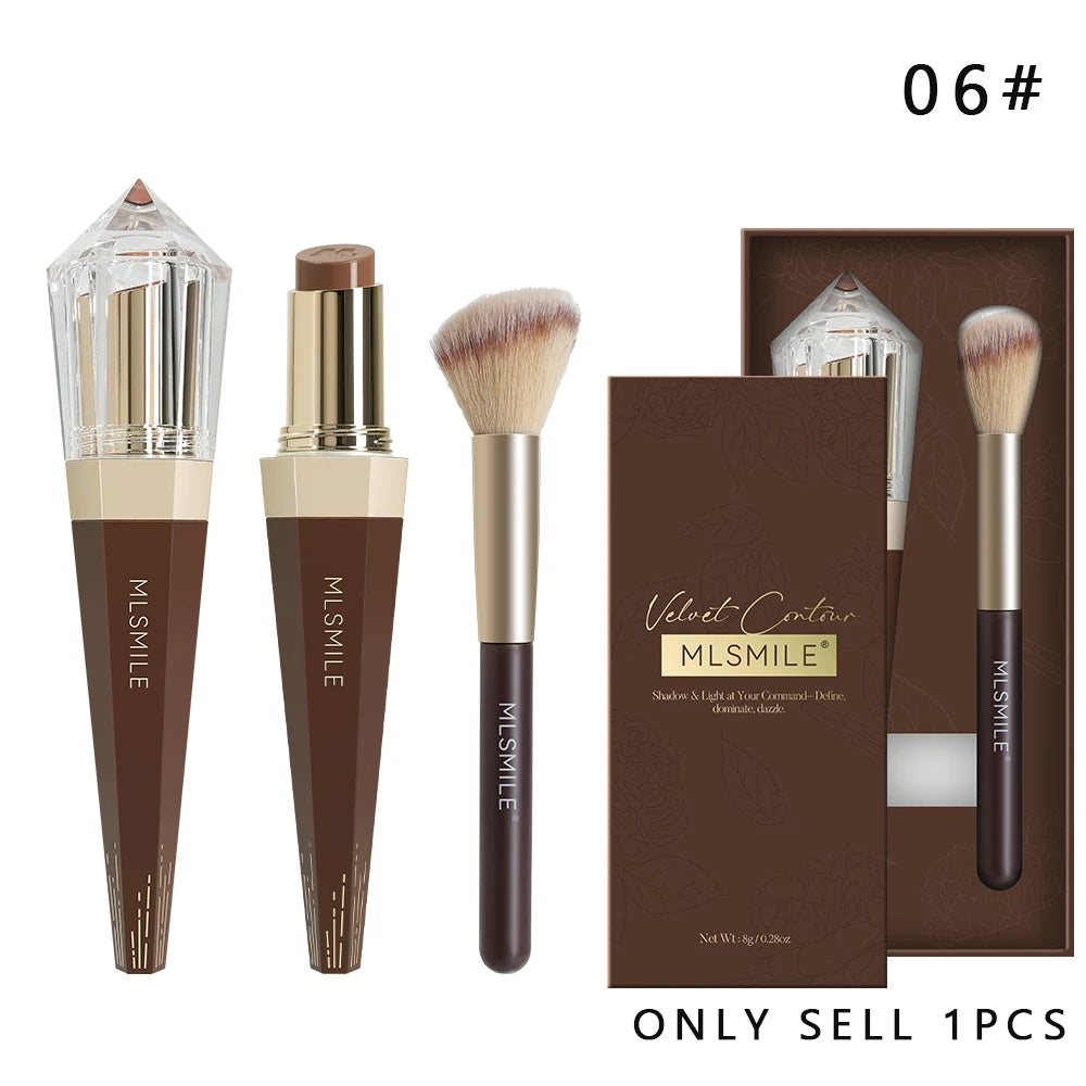 Velvet Cream Contour Stick & Brush | Waterproof, All Skin Tones Cream Contour Stick QXL 06