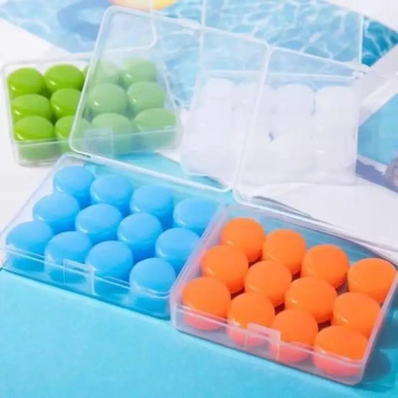 12-Pack Moldable Silicone Earplugs for Sleep & Swimming Silicone Earplugs QXL
