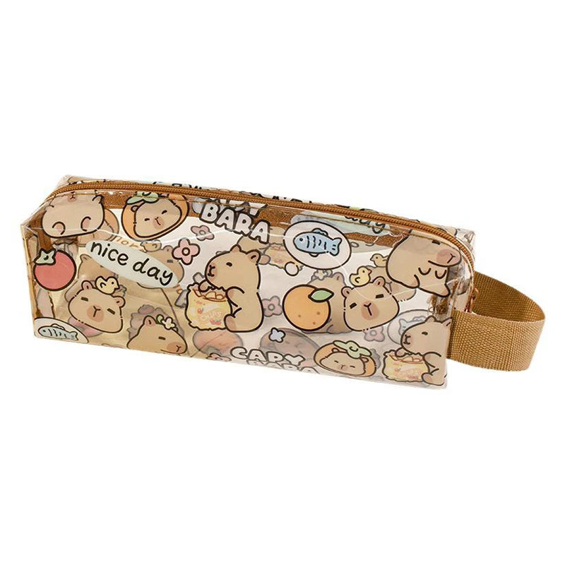 Kawaii Capybara Pencil Case | Cute Zipper Pen Bag Zipper Pencil Case QXL