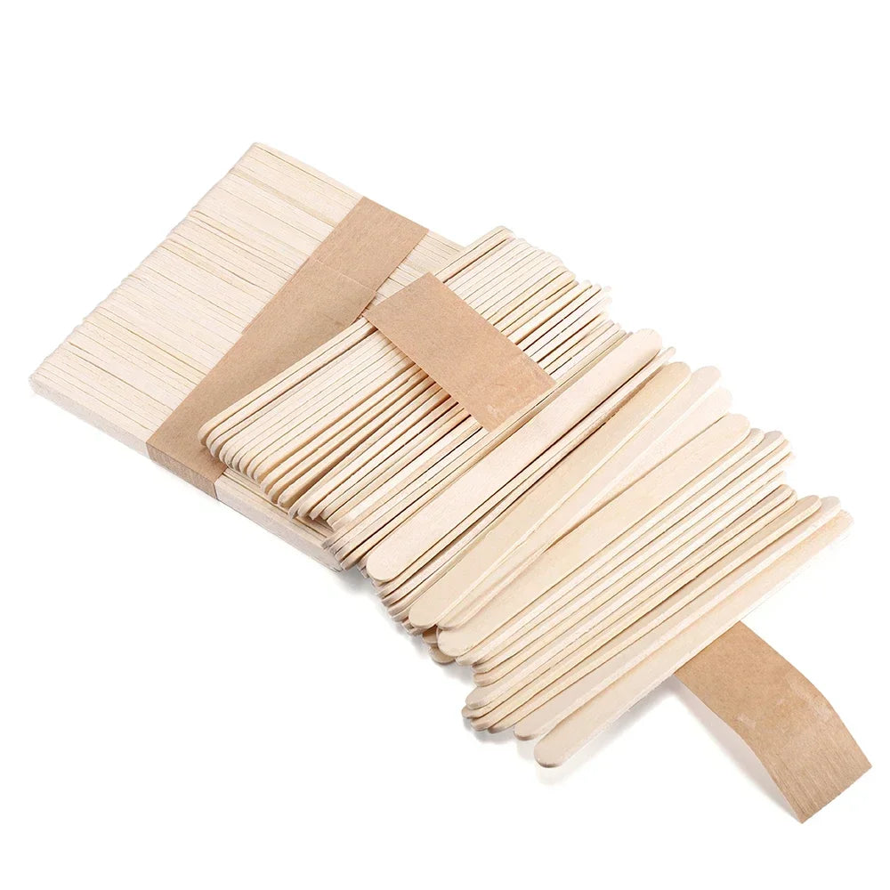 Wood Craft Sticks for Epoxy Resin & DIY Projects | 50/100/150 Pcs Craft Stir Sticks QXL