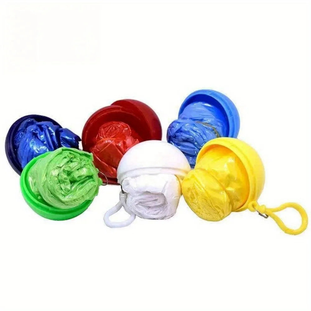Emergency Raincoat Keychain 5/10 Pack | Disposable Poncho Emergency Rain Poncho QXL