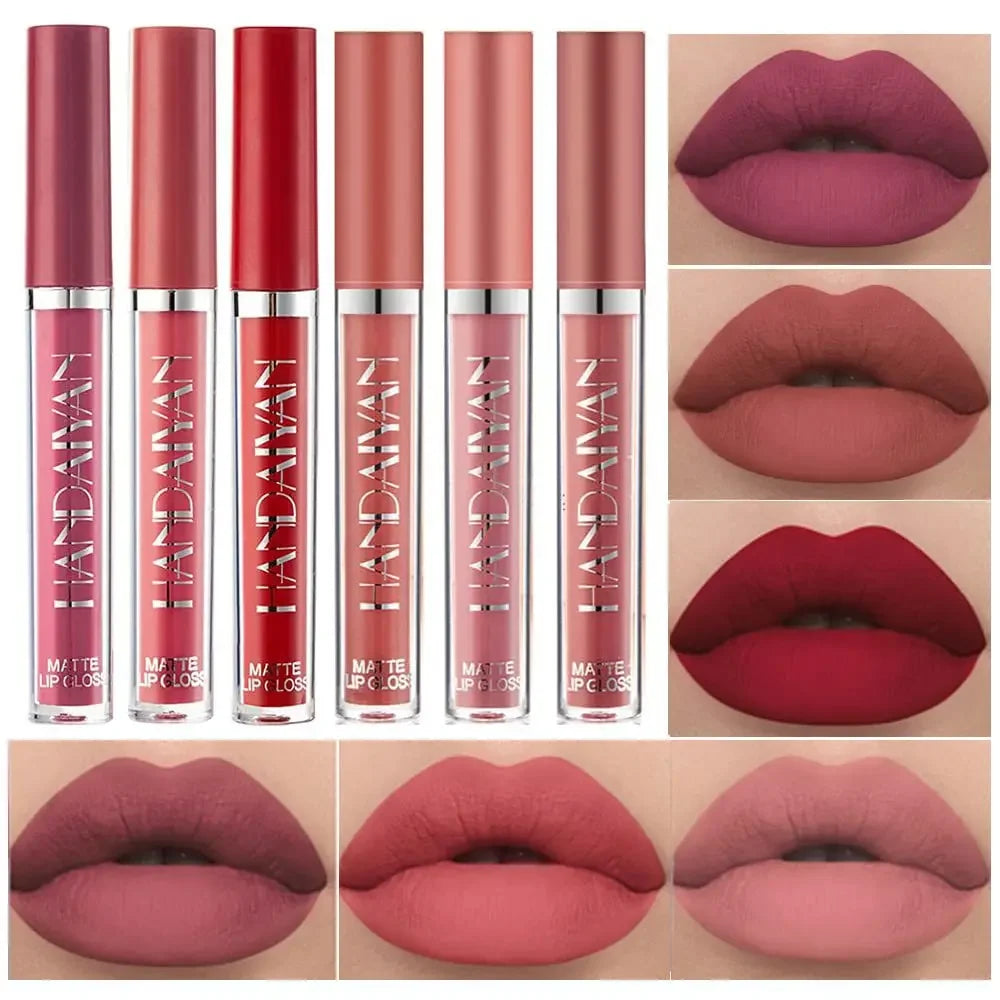 Handaiyan Matte Liquid Lipstick | 12 Shades Velvet Lip Gloss Matte Liquid Lipstick QXL