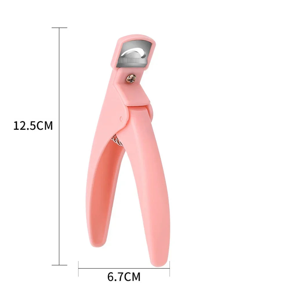 U-Shape False Nail Tip Clipper | Colorful Guillotine Cutter Nail Tip Clipper QXL M59 Pink