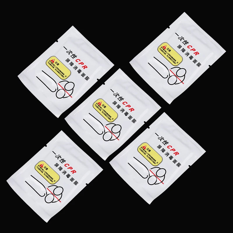30-Pc Disposable CPR Face Shield Roll | First Aid Training Mask CPR Training Mask QXL A1