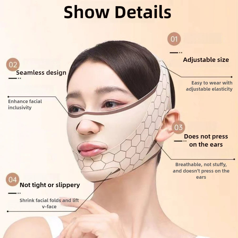 V-Line Face Lifting Bandage | Chin & Cheek Shaping Strap Face Lifting Strap QXL