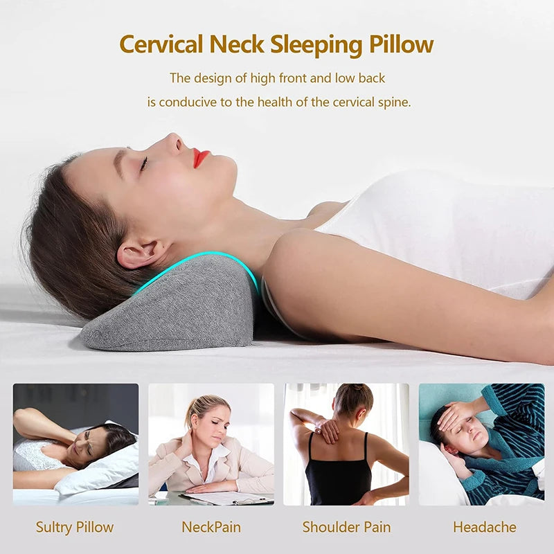 Memory Foam Contour Pillow | Ergonomic Neck & Side Sleeper Memory Foam Pillow QXL