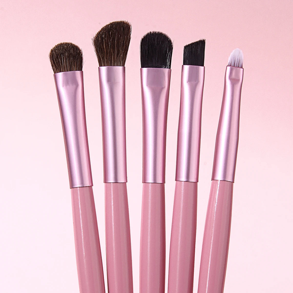 KOSSHOW 8-Pc Pink Eyeshadow Brush Set – Blending & Detail Eyeshadow Brush Set QXL