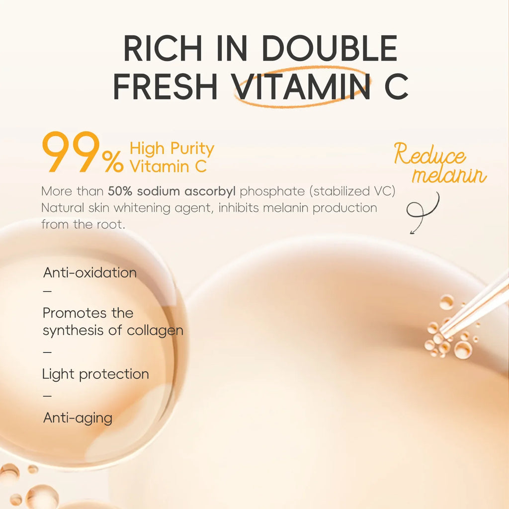 LAIKOU Vitamin C 5-Piece Skincare Set | Brighten & Hydrate Vitamin C Skincare Set QXL
