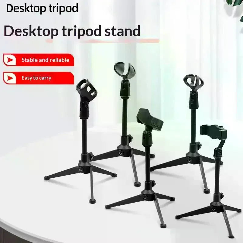 Adjustable Desktop Microphone Tripod Stand | Lightweight ABS Microphone Tripod Stand QXL