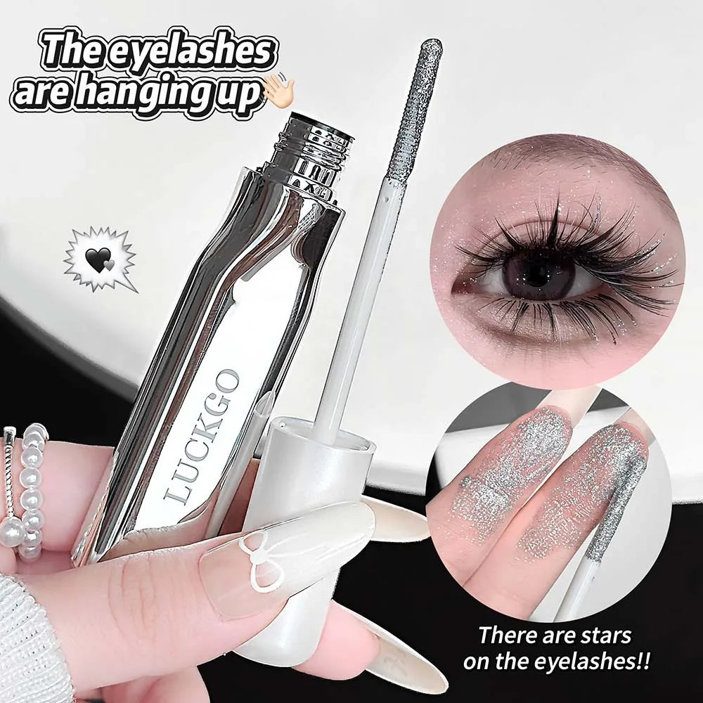 Diamond Shine Sparkle Mascara – Long-Lasting Curl & Smudge-Proof Shimmer Mascara QXL