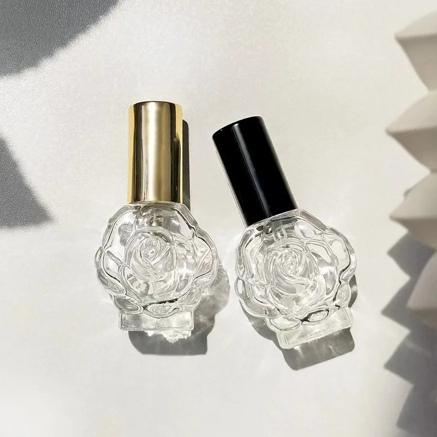 10ml Rose Glass Perfume Atomizer | Refillable Travel Spray Bottle Perfume Atomizer QXL