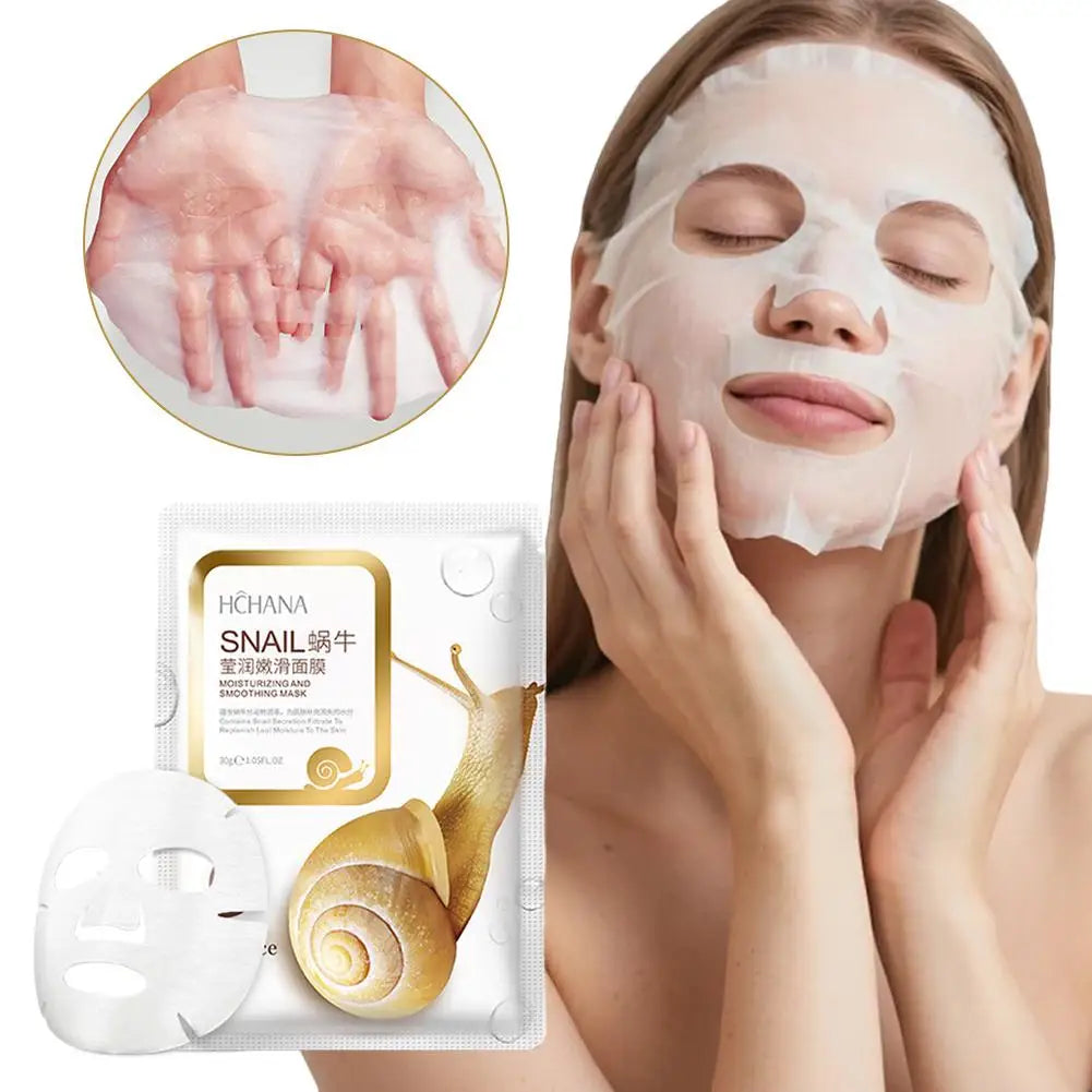Snail Mucus Hydrating Sleeping Face Sheet Mask – 5/10 Pack Sleeping Face Mask QXL