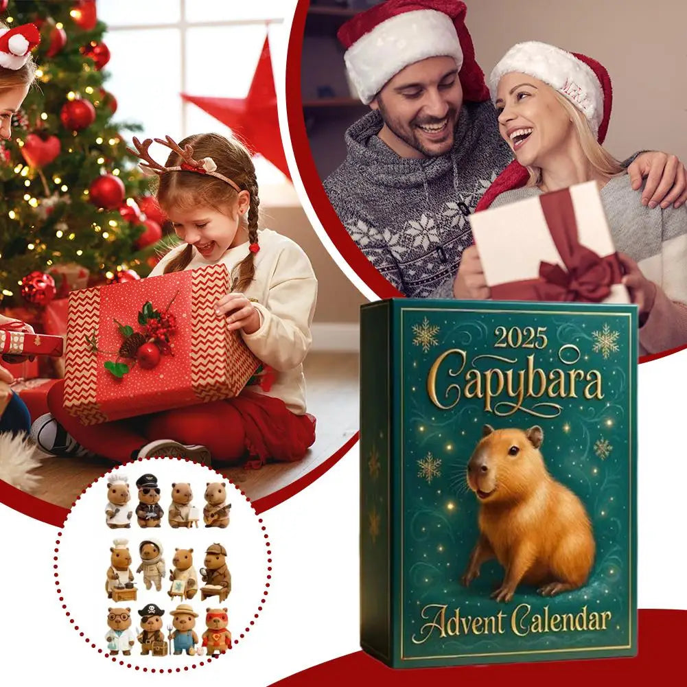 Capybara Advent Calendar – 24 Acrylic Xmas Ornaments Countdown Advent Calendar QXL