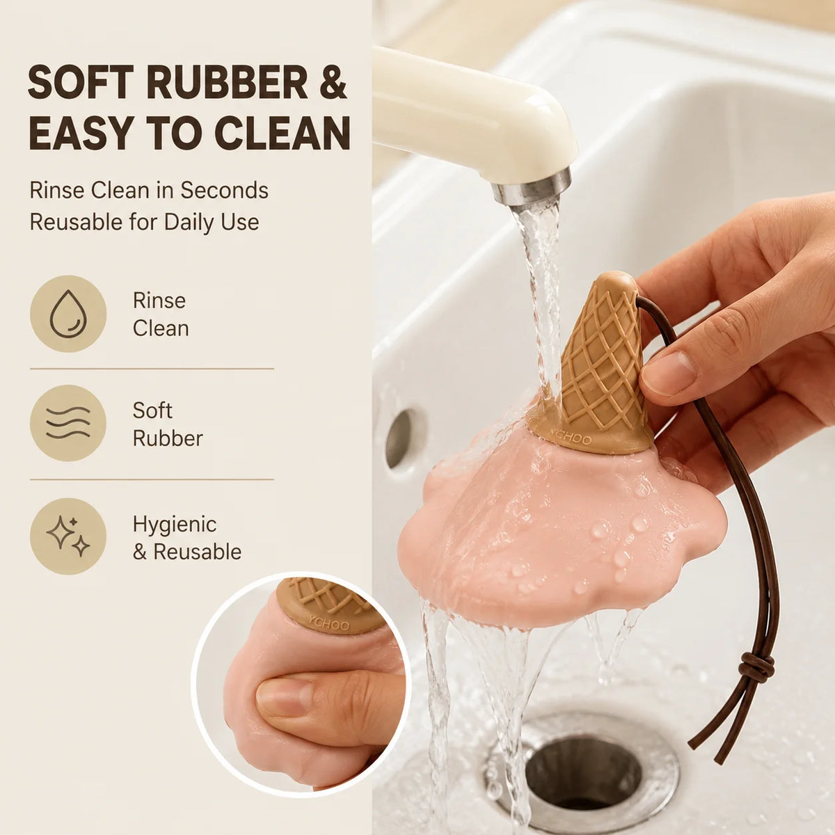 Ice Cream Door Stopper – Suction Cup Wall & Floor Protector Door Stopper QXL