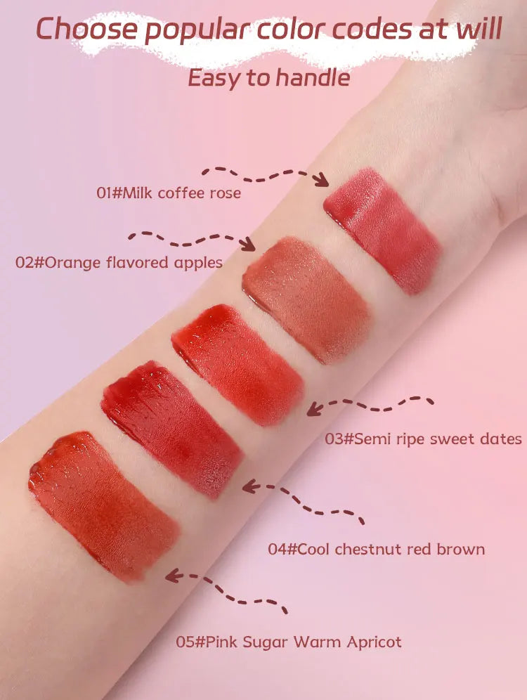MAXFINE Moisturizing Lip Glaze – Pigmented & Waterproof Liquid Lip Glaze QXL