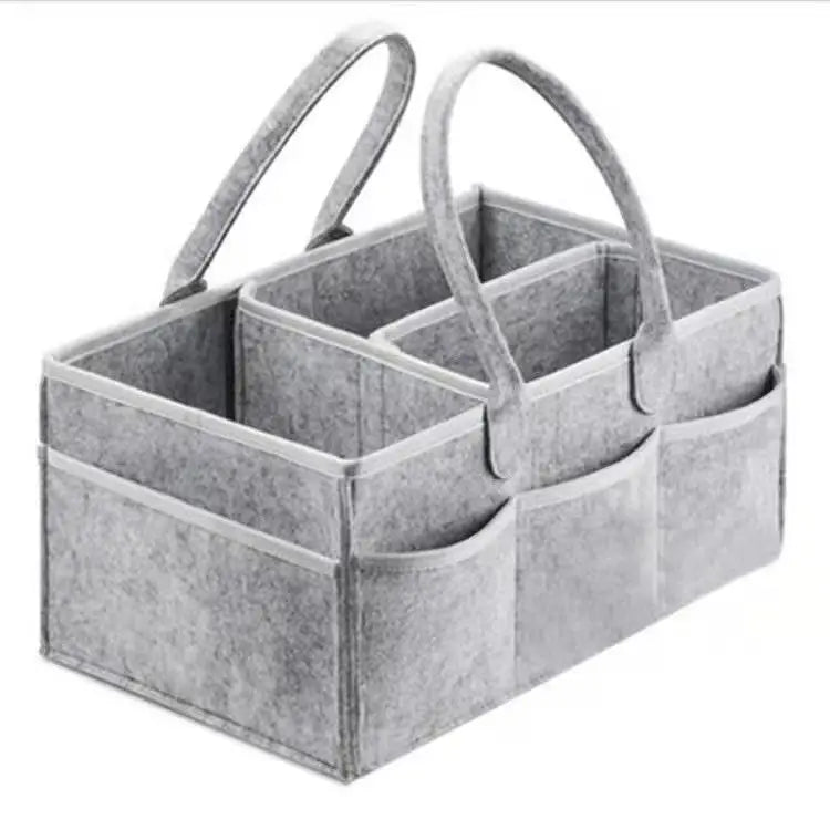 Baby Diaper Caddy Organizer | Portable Nursery Storage Bin Diaper Caddy Organizer QXL B107 Gray
