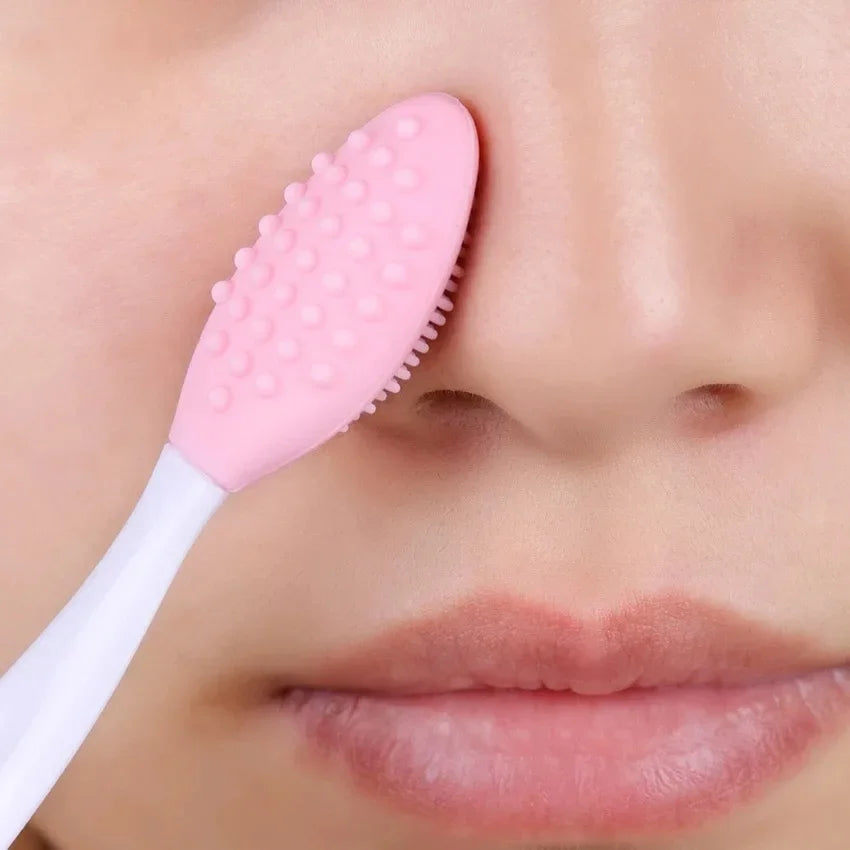 Silicone Face Exfoliating Cleansing Brush | Nose & Pore Tool Facial Cleansing Brush QXL