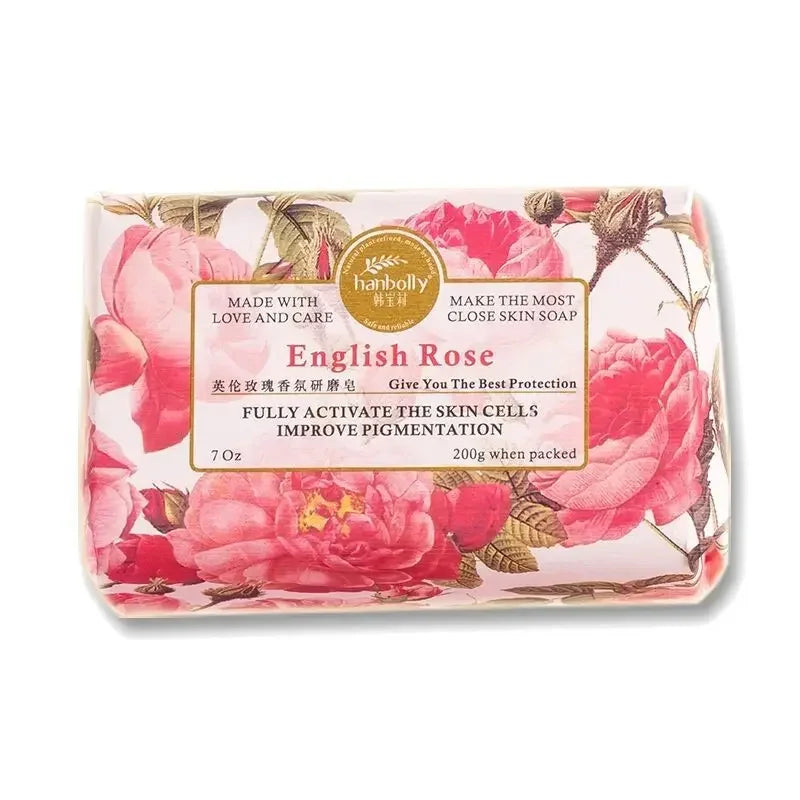 200g French Lavender Rose Sea Salt Soap Bar | Collagen Brightening Handmade Soap Bar QXL