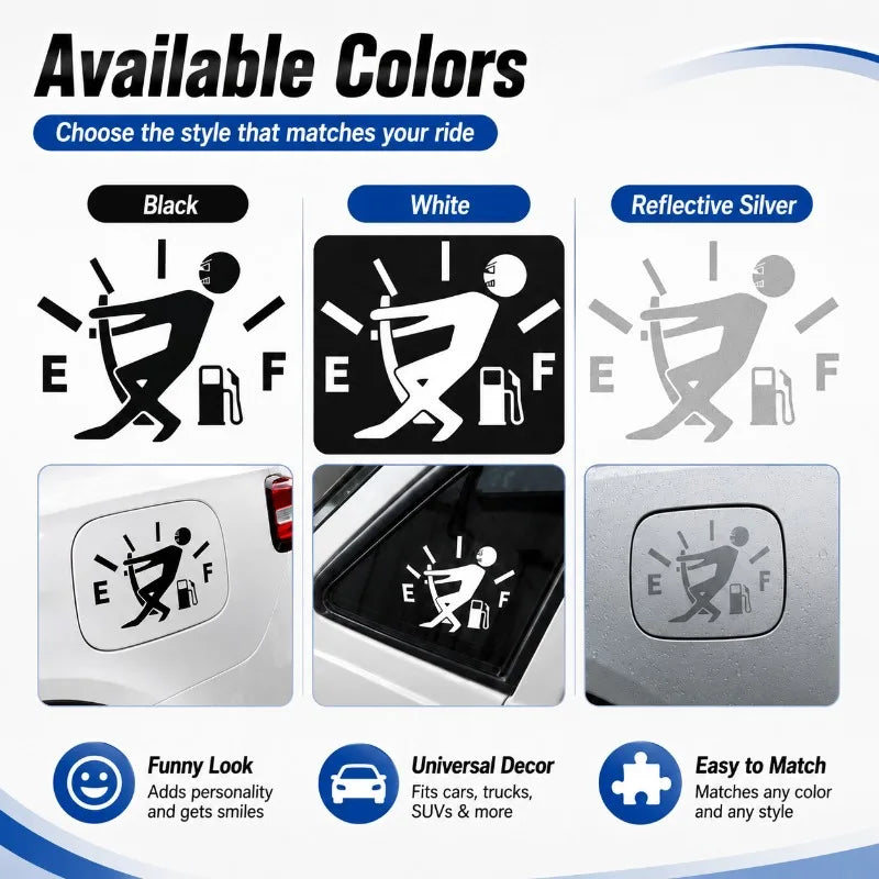 Funny Fuel Gauge Vinyl Car Decal | Waterproof Sticker Car Vinyl Decal QXL
