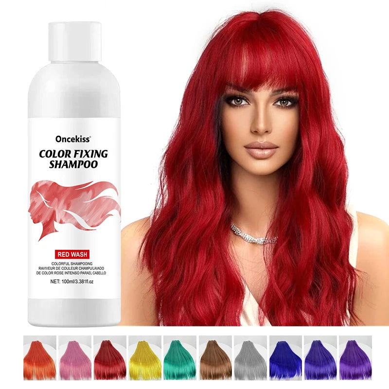 Semi-Permanent Hair Color Shampoo | Vibrant Shine & Moisture Hair Color Shampoo QXL