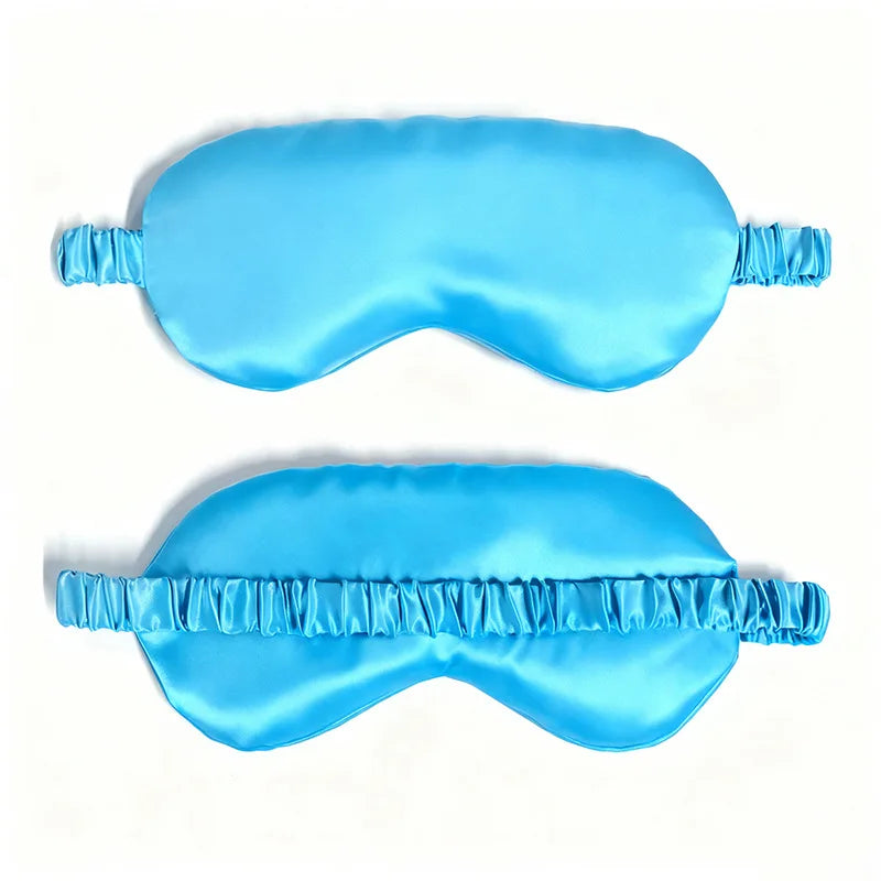 Satin Blackout Sleep Eye Mask | Soft Travel Blindfold Sleep Eye Mask QXL Blue