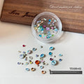 Mixed Round Nail Rhinestones | Crystal Nail Art Gems Box Nail Rhinestones QXL 1