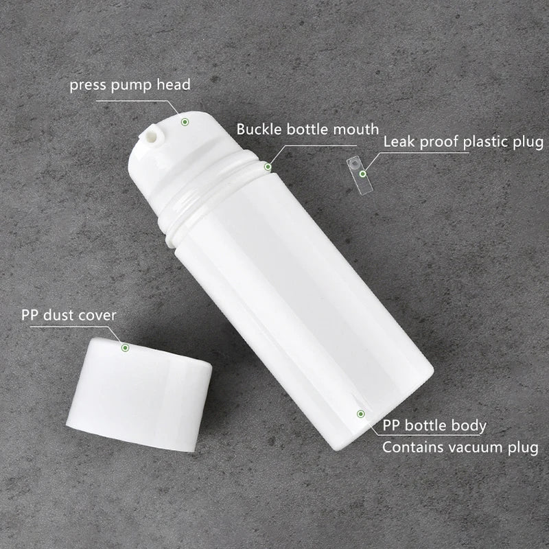 Refillable Vacuum Pump Bottles 30–150ml | Travel Dispenser Vacuum Pump Bottle QXL