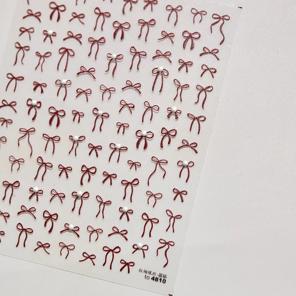 5D Plum Blossom Nail Stickers | Self-Adhesive Floral Decals