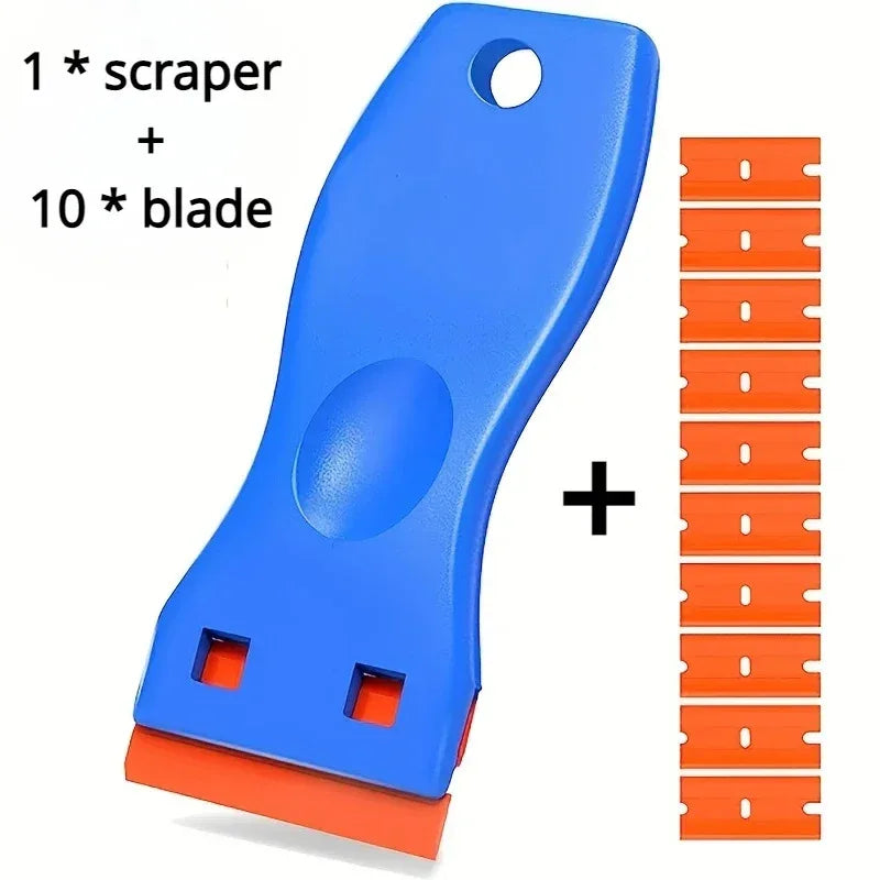 Plastic Scraper & Blade Set | Car Sticker & Glass Film Removal Car Detailing Scraper QXL