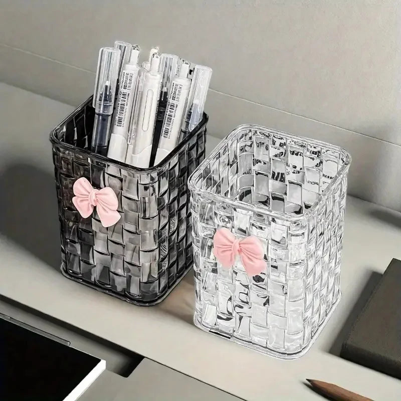 Clear Acrylic Makeup Brush Holder & Desk Organizer Makeup Brush Organizer QXL