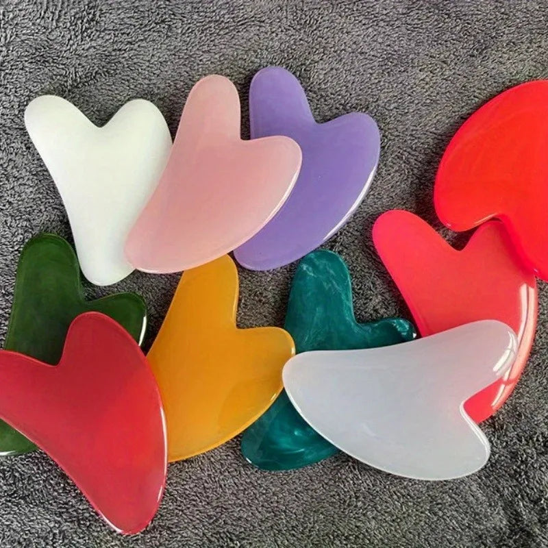 Heart-Shaped Resin Gua Sha Board | Facial Massage & Skincare Facial Massage Tool QXL
