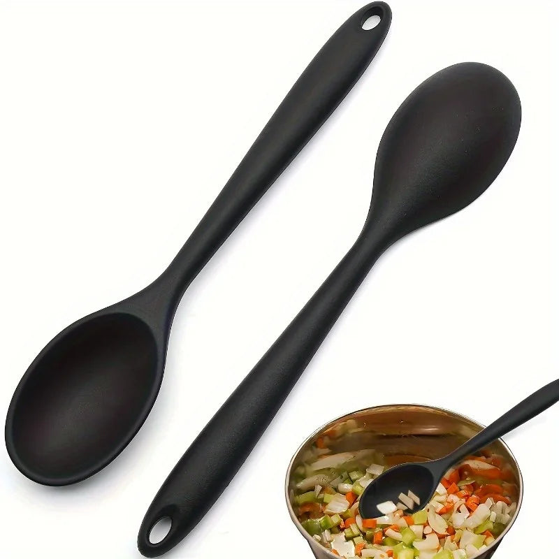 Silicone Cooking Spoons – Non-Stick, Heat Resistant, BPA-Free Silicone Cooking Spoon QXL