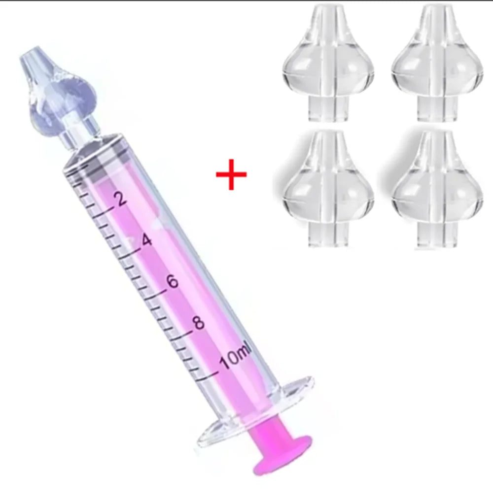 Baby Nasal Aspirator Syringe | Soft Silicone Tip, Reusable Baby Nasal Aspirator QXL