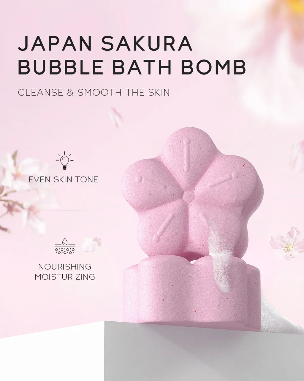 LAIKOU Sakura Bubble Bath Salt – Cleansing & Moisturizing 30g Bubble Bath Salt QXL