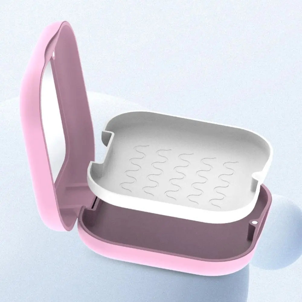 Magnetic Retainer Case with Mirror | Portable Dental Box Retainer Storage Case QXL